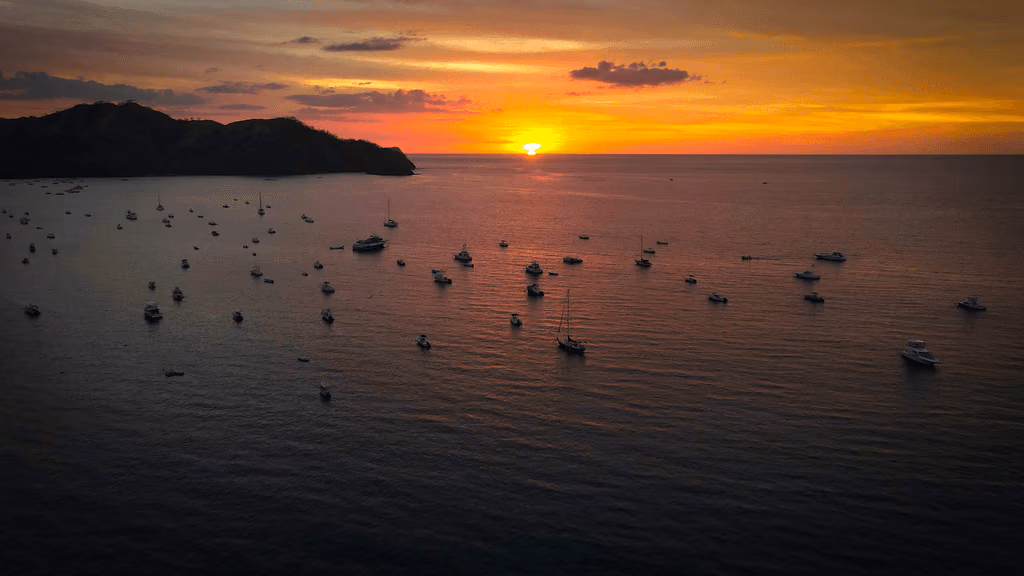 Sunset over the ocean