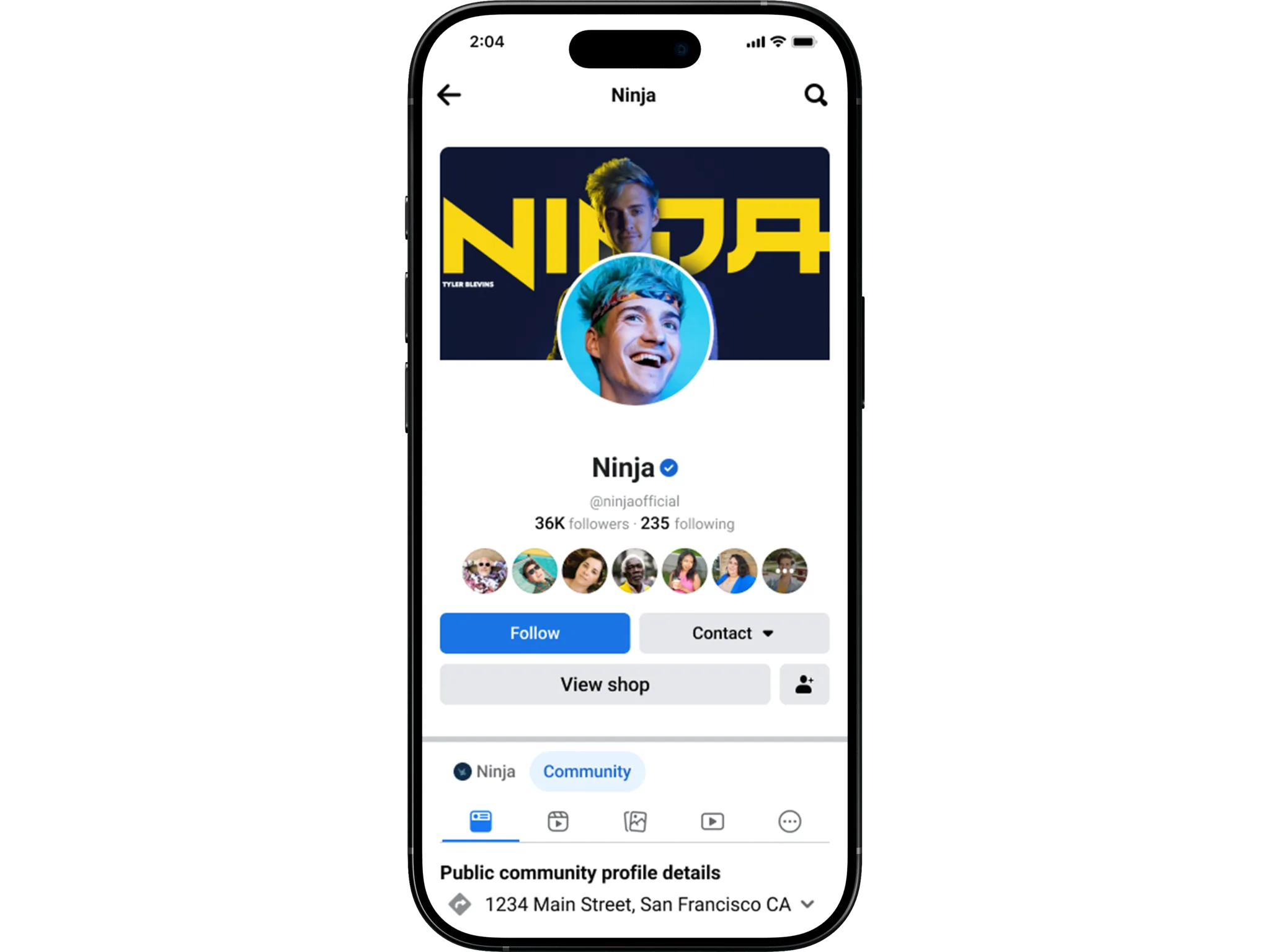Community profile before the redesign