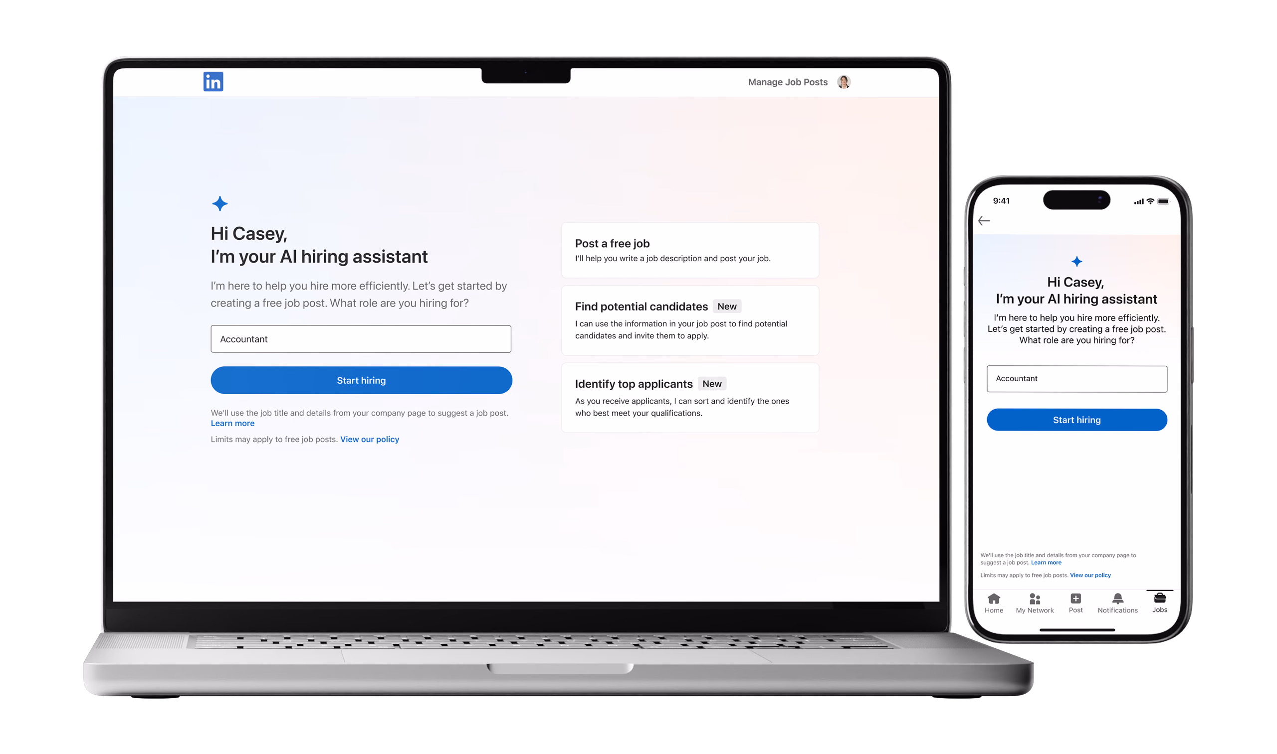 Phase 1 landing page