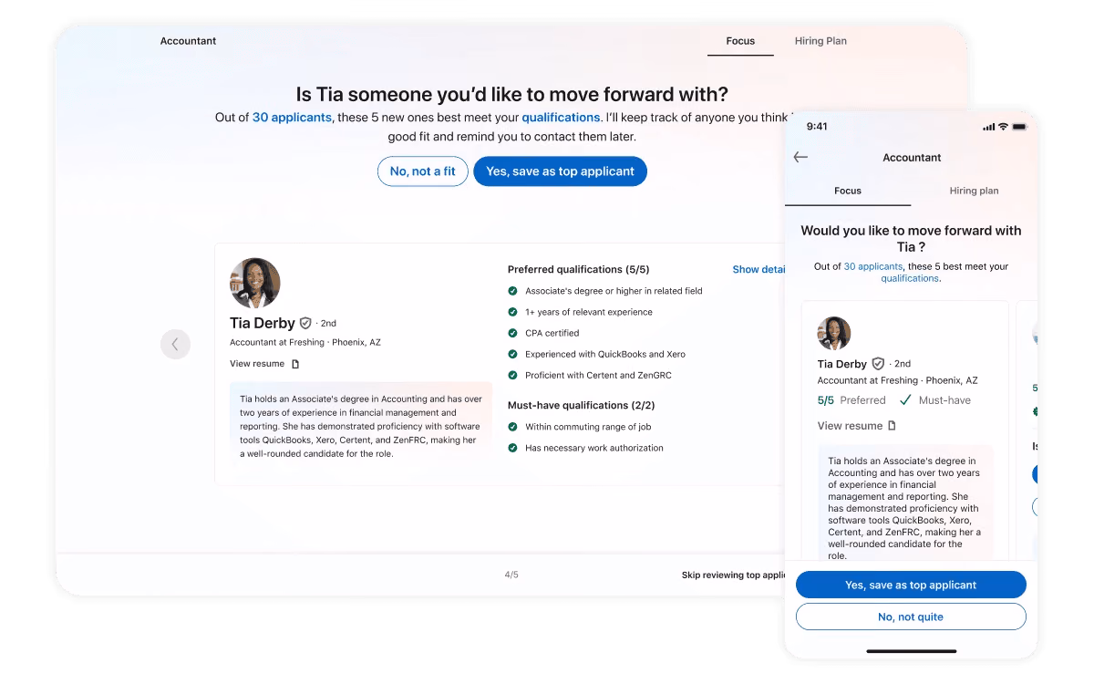 Phase 1 sourcing, with applicant review